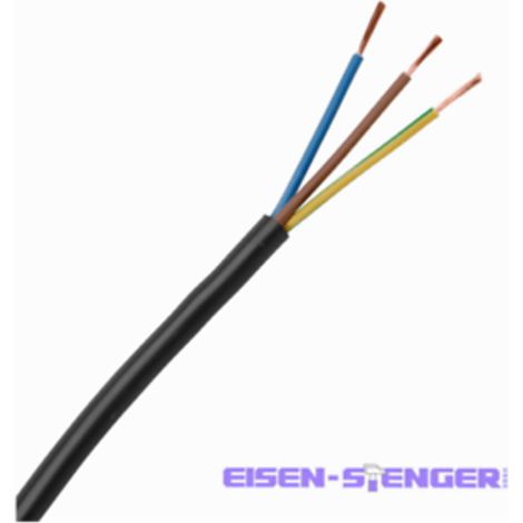Kopp - Mittlere Schlauchleitung H05VV-F 3Gx1,5mm², 3-adrig, 5m Ring, schwarz - 153705007