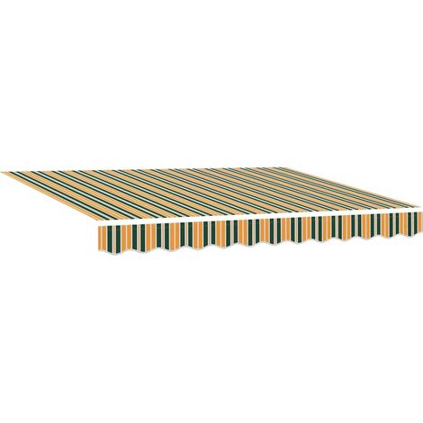 Maison Exclusive - Markisenersatzstoff Grün und Gelb 3 x 2,5 m Po