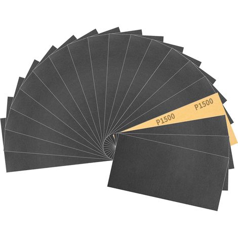 30 Feuilles Papier de Verre Imperméable 9 x 3,6 pouces Papier Abrasif Grain 1500 pour Finition Fine du Bois, Métal, Résine et Plastique (1/5)