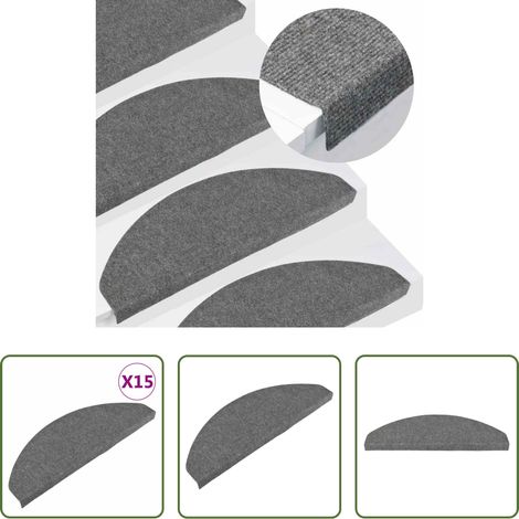 Selbstklebend - Stufenmatten Selbstklebend 15 Stk. 65x22,5x3,5 cm Grau (1/5)