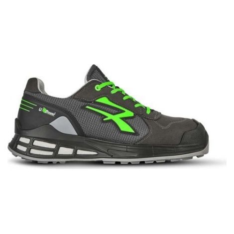 Chaussures de sécurité U-Power Egon S1P SRC ESD - 45 (EU) - Anthracite/Vert (1/8)