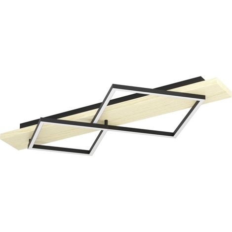 Plafonnier design Boyal noir avec bois - 901929