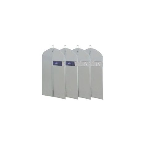 Set di 4 sacchi portaoggetti per abiti, 109 cm (43 pollici), grigi, per organizzare il tuo guardaroba - Crezuo