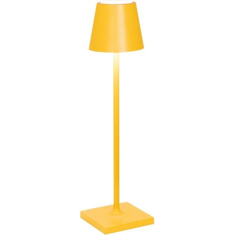 Zafferano - Lampe de table LED rechargeable et à intensité variable Poldina Pro Micro Ocre - 1,8 W 2200-2700-3000 K