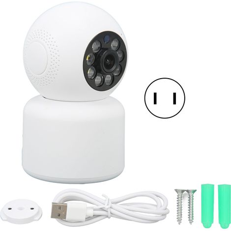 Caméra Intérieure Intelligente 5G HD Bébé Animaux, Sans Fil Audio Bidirectionnel, Vision Nocturne Infrarouge, PTZ Détection Mouvement, Prise US (1/5)