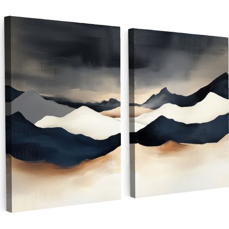 MULTI-PANEL WALL ART Set of 2 Landscape - Abstract - Modern 60x40 cm (1/5)