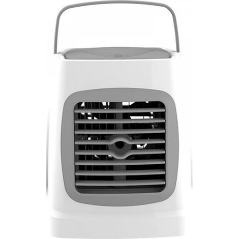 Mini climatiseur personnel rechargeable USB avec 3 vitesses avec lumières LED pour bureau à domicile (noir) (1/5)