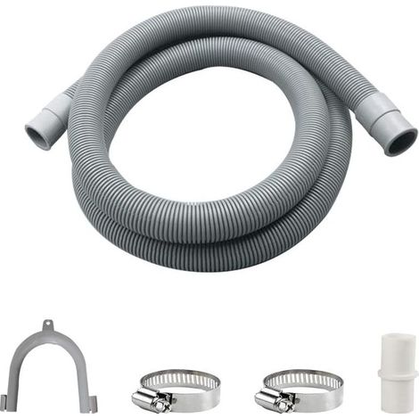 Tuyau d'évacuation, rallonge pour lave-linge, tuyau d'évacuation pour lave-linge, tuyau d'évacuation universel, tuyau d'évacuation d'eau, tuyau pour lave-linge (1,5 m) (1/5)