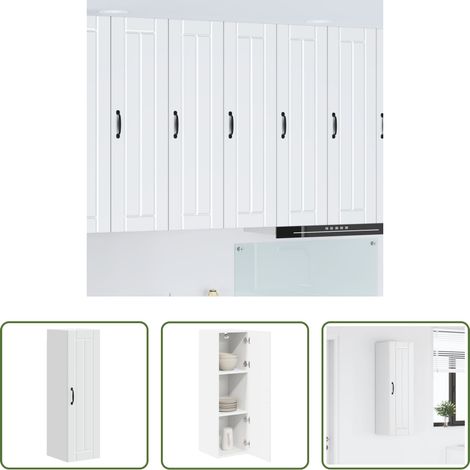 Küchenwandschrank -  Küchenschrank Weiß 30 x 31 x 100 cm Holzwerkstoff (1/5)