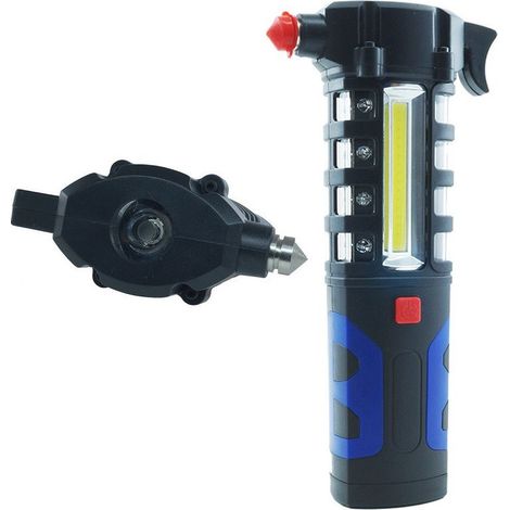 TrAdE Shop Traesio - Martello Rompi Vetro Con Torcia Led Lampada Emergenza Calamitata Zj80 - (1/2)
