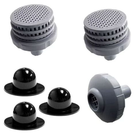 Intex Petit filtre pour piscine – Lot de 2, accessoires de piscine, support de tuyau, filtre à bouchon de valve murale de piscine (1/3)
