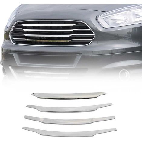 Moulure de Grille de Calandre Compatible avec Ford Transit Courier 2014 à 2018, Garniture Baguette de Calandre en Acier Inoxydable Argent (1/5)