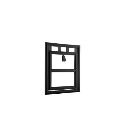 Chatière noire pour chats et petits chiens, compatible portes, fenêtres, moustiquaires, idéale pour liberté et sécurité animale (1/5)