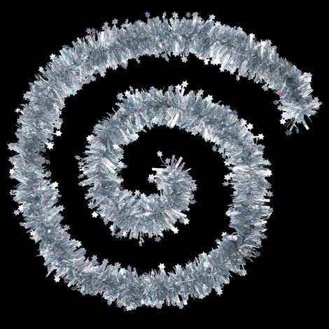 Laser-Sterne-Girlande 10cmx2m 6-fach Silber - Feeric lights & christmas