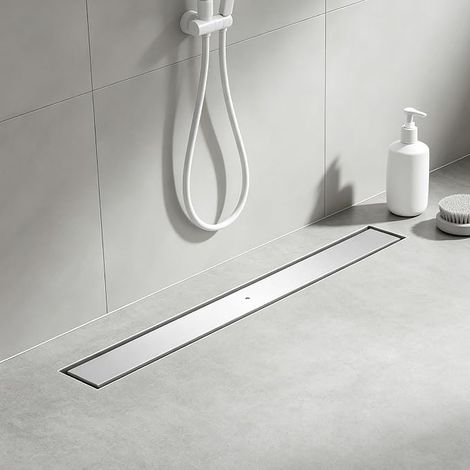 Canal de douche 80 cm carrelé avec filtre anti-odeur et cheveux à 360° siphon (1/5)