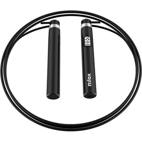 Nilox Smart Rope, cuerda de saltar inalámbrica inteligente, negra