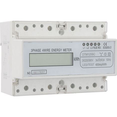 Compteur d'énergie électrique, wattmètre triphasé de production standard pour circuit intégré
