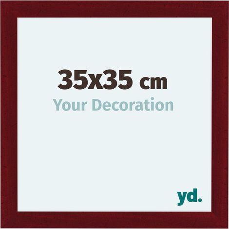 yd. - Cadre photo 35x35 - Vin Rouge Patine - MDF - Como (1/5)
