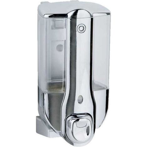TrAdE Shop Traesio - Mini Dispenser Porta Sapone Manuale Dosatore Erogatore A Parete Da 350 Ml -