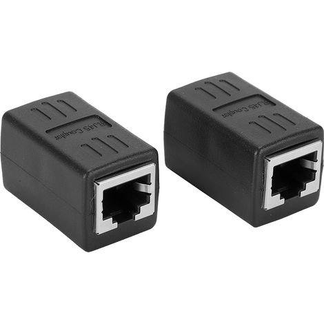 2 coupleurs de câble RJ45 LAN, connecteur femelle-femelle encastré pour Cat7 / Cat6 / Cat5e