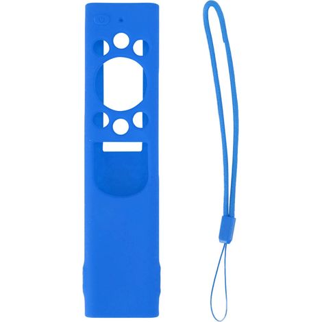 Coque de Protection Anti-Chute en Silicone pour Télécommande Samsung TM2180EcoBN59, Couverture de Remplacement à Cellule Solaire, Bleu (1/5)