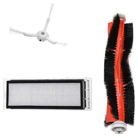 NALOOKAMIC Accessoires compatibles avec l'aspirateur robot Xiaomi Roborock S5, S50, S51, S55 et S6 : brosse principale et filtre HEPA. (1/4)