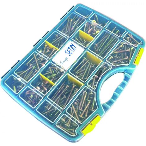 Coffret 450 vis penture en acier bichromaté - VISWOOD
