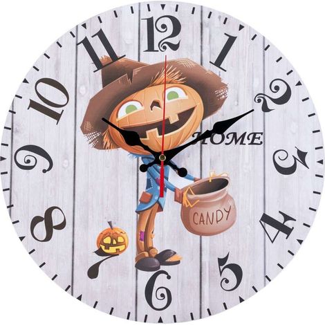 royaluxe - Horloge murale en bois horloge murale salon pastorale décoration simple horloge murale à quartz , violet , 34234cm, (1/4)