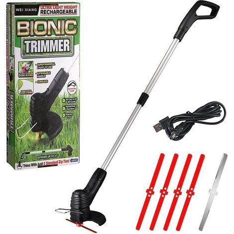 Débroussailleuse électrique sans Fil,Coupe Bordure sans Fil avec Lame,Outillage de Jardin Motorisé,Coupe Gazon Batterie dans Jardin,avec Un Poteautélescopique,pour Pelouses La Coupe De Jardi (1/5)