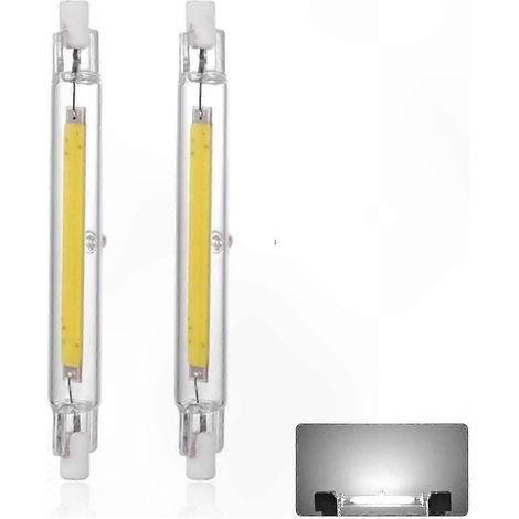 Ampoule LED R7S 30W, 189mm, lumière blanche froide, 6000K, 3000LM, dimmable, faisceau COB, 360°, équivalent à une lampe halogène 300W, compatible avec les projecteurs, excellente qualité. (1/5)