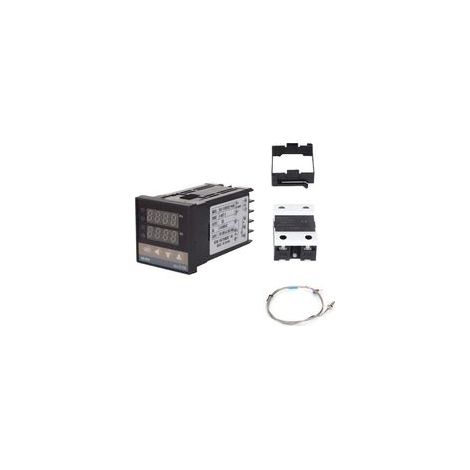 REXC100 PID Contrôleur de Température, Thermostat Numérique Kit AC110V240V, 0℃400℃, Régulateur de Température Numérique LED Digital avec Alarme (1/5)