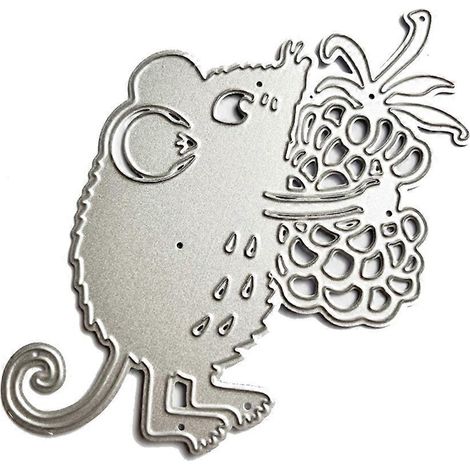 Stanzformen aus Metall mit Mausmotiv zum Selbermachen von Scrapbooking-Dekorationen und zum Prägen von Papierkarten (Vorlage) (1/4)