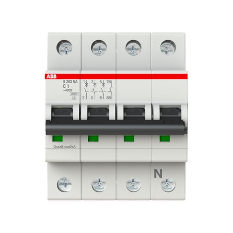 ABB S203-C63NA Interruptor Automático 63A Rail DIN (1/3)