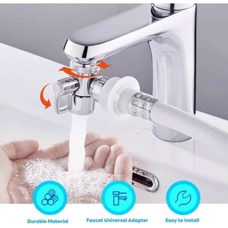 Robinet inverseur pour douche avec adaptateur M22-M24, robinet d'arrêt, robinet inverseur pour cuisine ou salle de bain