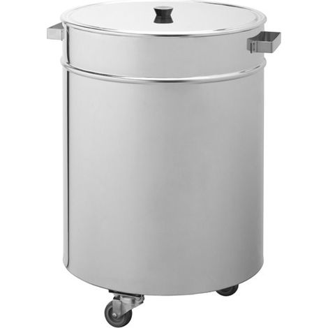 Poubelle 50 L sans Pédale sur Roue