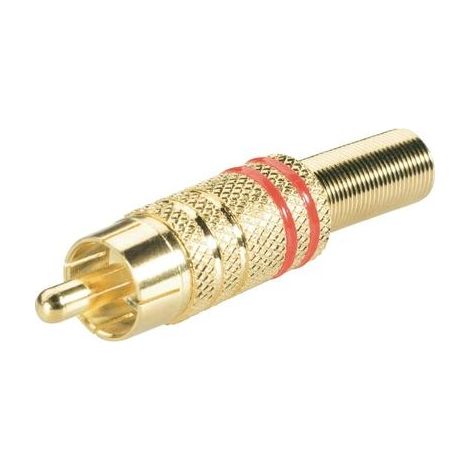 BKL Electronic 0101007 Cinch-Steckverbinder Stecker, gerade Polzahl: 2 Rot 1 St.