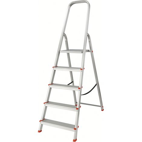 EURO VANADIUM - Escalera de aluminio de 5 peldaños.