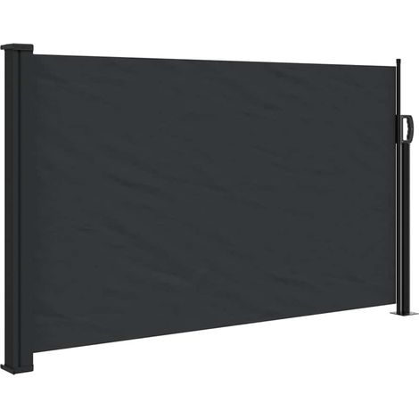 Retractable Side Awning Black 120x500 cm vidaXL