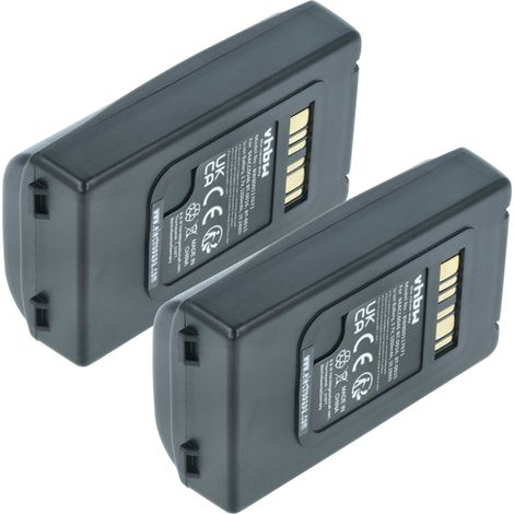 vhbw 2x Akku kompatibel mit Datalogic Skorpio X4, Skorpio X3 Barcodescanner POS (5200 mAh, 3,7 V, Li-Ion)