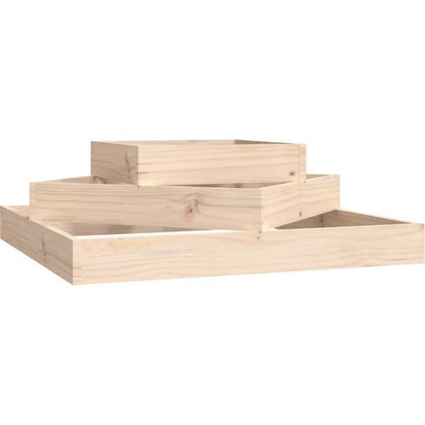Jardinière Bac à fleurs 83x83x27 cm Bois massif de pin (1/5)