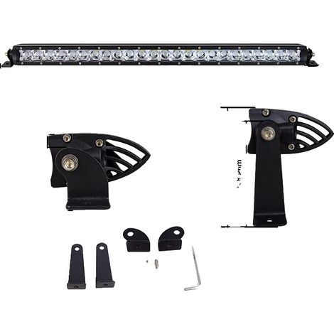 Barra de luz LED de alto brillo, diseño impermeable, 26 pulgadas, 120 W, inalámbrica. (1/2)