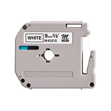 BROTHER Schriftbandkassette Brother P-touch M-K221S 9 mm x 4 m (B x L) weiß schwarz
