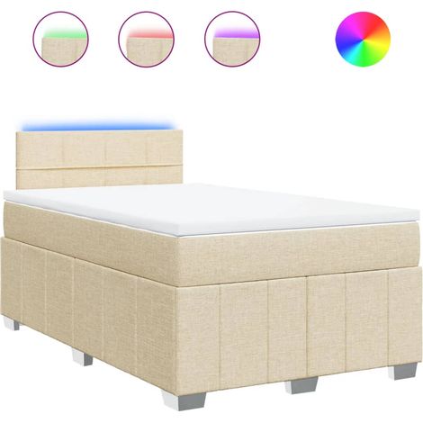 Maison Exclusive - Boxspringbett mit Matratze Creme 120x190 cm St (1/5)