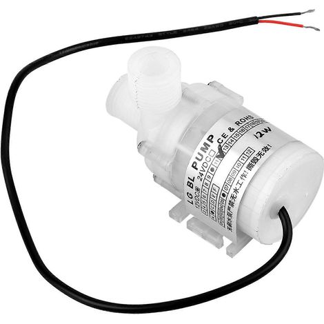 Extrem leise Mini-Gleichstrom-Tauchpumpe 12V 12W, weiß, lebensmittelecht, bürstenlos, 3,5 m Förderhöhe