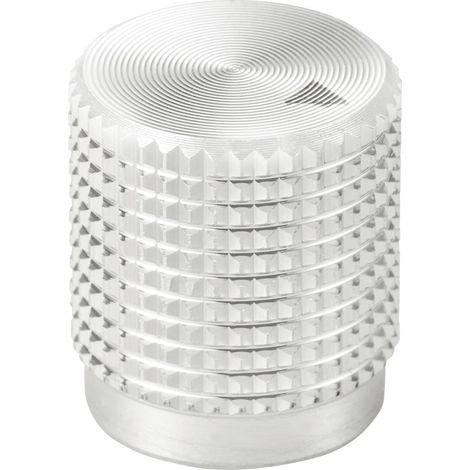 TRU COMPONENTS TC-11613880 Tête de bouton rotatif avec marquage argent (Ø x H) 14 mm x 16 mm alumini (1/4)