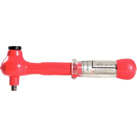 KS TOOLS 3/8" Llave dinamométrica mini con aislamiento de protección y cabezal de carraca reversible 5-25Nm - 117.1184 (1/4)