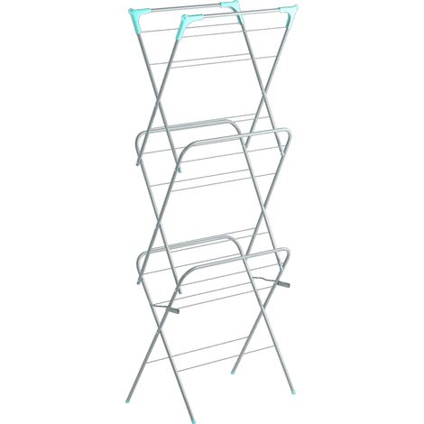 3 Tier Clothes Airer Towel Laundry Folding Dryer Concertine Indoor Outdoor