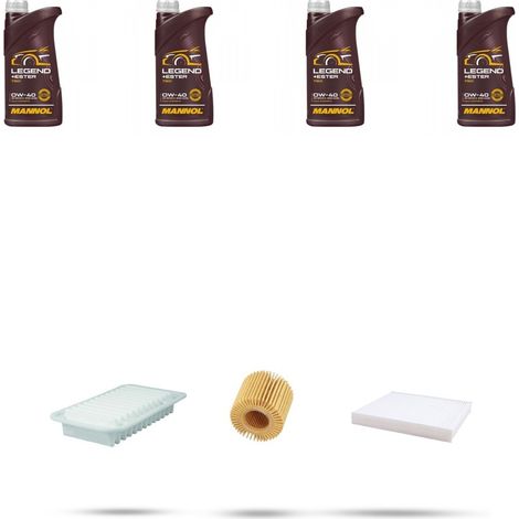 Kit tagliando 3 FILTRI e 4L OLIO compatibile con Daihatsu Charade VIII 1.33 dual VVt-i 73kw dal 2011 (1/4)