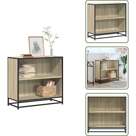 vidaXL Bibliothèque chêne sonoma 80,5x35x76 cm bois d'ingénierie (1/5)