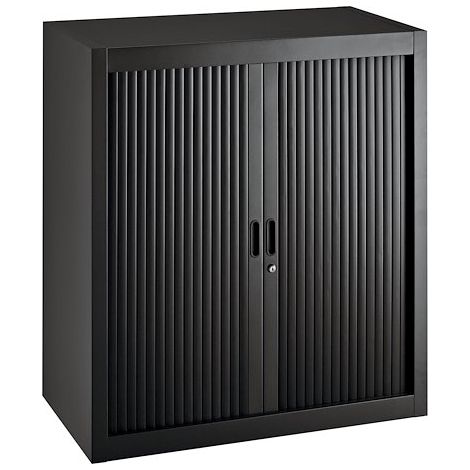 Armoire à rideaux démontables Economique 100 x 90 cm noir-noir - Maxiburo